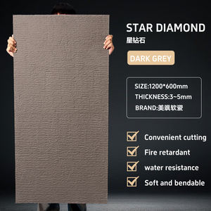 Meisa-Panel de listón insonorizado de pared de piedra suave decorativo curvo <span class=keywords><strong>gris</strong></span> claro - Product Image 4