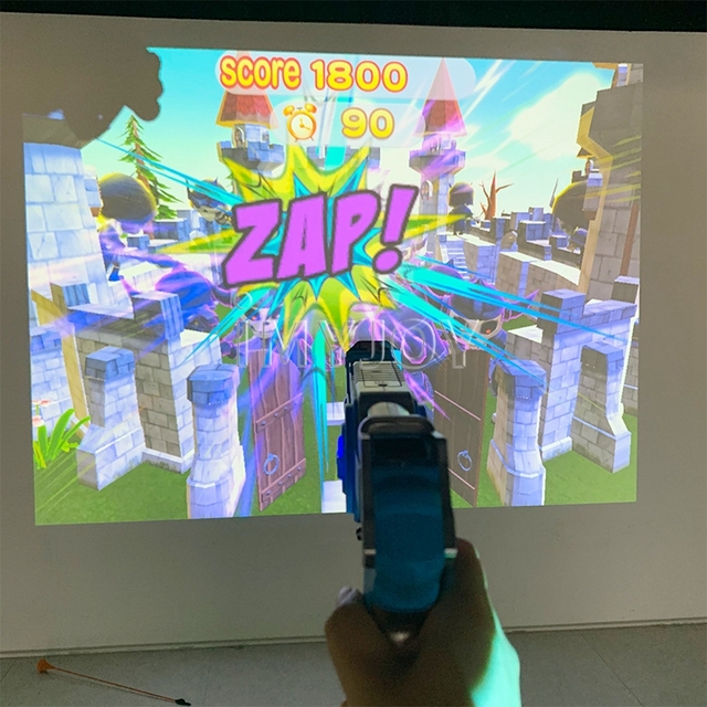 2021 New Design Interactive Smash Ball Game Parts Interactive Projector Games Ar Game Gun