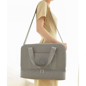 Custom <b>Waterproof</b> Dry Wet Separation <b>Swimming</b> Beach <b>Bag</b> Weekend Travel Handbag Portable Large Capacity Hand Luggage - Product Image 1