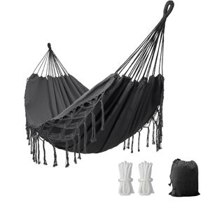 Hamaca Doble Portátil para Patio Exterior con Toldo y Ruedas, de Algodón - Product Image 1