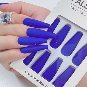 24 faux ongles longs en acrylique style <span class=keywords><strong>ballerine</strong></span>, demi-français, à presser, couvrance totale, outils de <span class=keywords><strong>manucure</strong></span> professionnels, beauté des ongles - Product Image 3