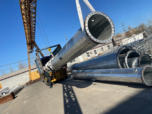 Torre de Acero Autosoportable con Bridas Atornilladas HDG de 10-60m de Altura para Líneas de Transmisión de 10-110KV, Mástil Monopolar, Material Q355/Q235 - Product Image 6