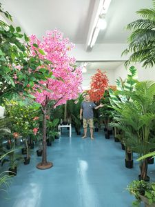 Tùy Chỉnh Bảng Kích Thước Trang Trí Đám Cưới Nhân Tạo Ngoài Trời Trong Nhà Sakura Nhà Máy Hoa Anh Đào Cây Màu Hồng Trắng 3 Mét - Product Image 3