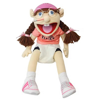 HY 2026 Jouets en peluche éducatifs amusants Jeffy Feebee Marionnettes à main Bouche ouverte Garçon Jeff Fille Feebee Poupée