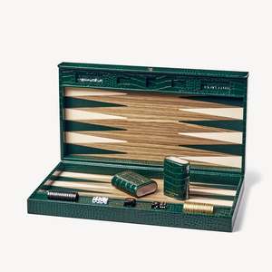 Evergreen Patent <span class=keywords><strong>Croc</strong></span> Backgammon Set Fermeture magnétique 17 pouces Boîte-cadeau d'échecs de jeu de luxe - Product Image 1