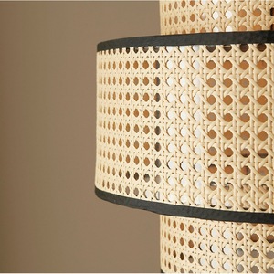 Yumesho Lighting Rattan Woven Pendant <b>Light</b> 3-Tier Modern Zen Style For <b>Dining</b> Bedroom Guesthouse Clothing Store - Product Image 2