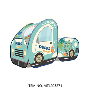 Mignonne tente de jeu pour bébé en forme de dinosaure avec piscine à balles, maison de jeu intérieure et extérieure, jouets de tente avec 50 balles de 5,5 cm, cadeaux d'anniversaire - Product Image 4
