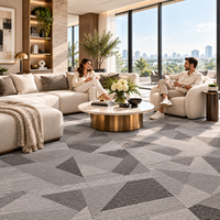 Dalles de moquette modulaires commerciales OEM ODM pour bureaux, en nylon avec support en PP PVC, ignifuges, fourniture directe d'usine