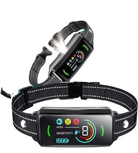 कुत्ते का शॉक कॉलर चमकती रोशनी चर चेतावनी टोन के साथ कुत्ते के लिए स्थिर शॉक वाटरप्रूफ रिचार्जेबल विरोधी बार्क - Product Image 1