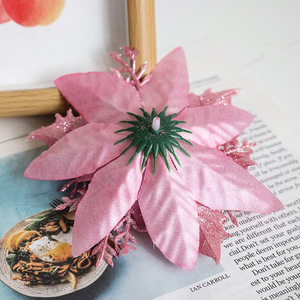 Fleurs artificielles multicolores pour l'intérieur et l'extérieur, décorations florales pour arbre <span class=keywords><strong>de</strong></span> Noël, fleurs décoratives <span class=keywords><strong>de</strong></span> Noël - Product Image 3