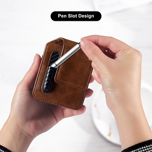 Túi đựng điện thoại <span class=keywords><strong>mini</strong></span> từ tính đa năng dành cho Samsung <span class=keywords><strong>Galaxy</strong></span> Z Flip 6 5 4 3, chất liệu da PU, có móc khóa - Product Image 6