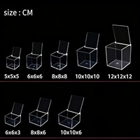 Boîte à Bonbons Transparente en Plastique avec Couvercle Rabattable pour Fêtes, Emballage Cadeau, Rangement de Bijoux, Boîte à Cadeaux en Plastique avec Couvercle Rabattable – Vente en Gros
