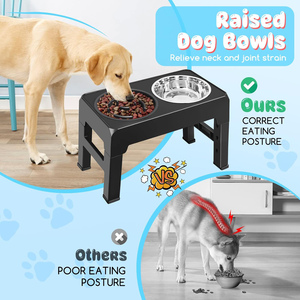 Bols pour chiens de luxe surélevés, réglables sur 4 hauteurs, avec support surélevé, bol à alimentation lente, imperméable, pour chiens de petite/moyenne/grande taille - Product Image 4
