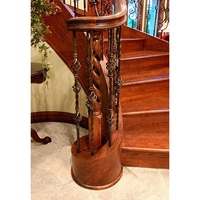 Escalier en bois courbé Tanlong, escalier en fer forgé courbé, design intérieur, escalier en bois intérieur