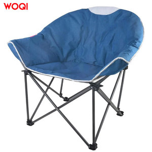 Chaise pliante Woqi 22x22x35,4 pouces, structure en aluminium, tissu Oxford bleu marine, chaise de camping de jardin, ronde, portable, stable - Product Image 3