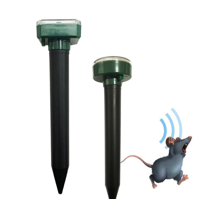 High Power Outdoor Solar Sonic Mouse & Snake Repellent LED Bug Zapper Plug-in Hexagon & Round Square for Farms