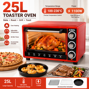 Forno Elettrico per Pizza 25L, Forno da Cucina di Grande Capacità, Forno Elettrico per Pizza e Pane per Uso Domestico - Product Image 2