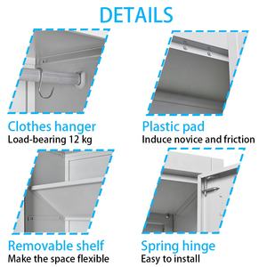 Armario Metálico de 2 Puertas, Mueble de Dormitorio, Armario Personalizado, Armarios, Locker - Product Image 6