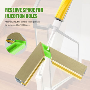 Instalação Fácil DIY, Corrimão de Alumínio, Guarda-Corpo de Vidro, Corrimão Superior, Cerca de Escada de Vidro, Amostra de Corrimão para Teste - Product Image 5