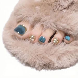 Faux ongles courts en amande à presser, motif patriotique rouge, blanc et bleu, réutilisables, en ABS, logo personnalisé, faible MOQ, vente en gros - Product Image 1