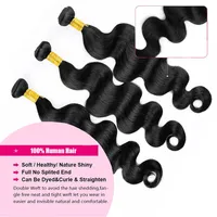 Extensions de cheveux naturels brésiliens Remy Body Wave en lots de 32 pouces, double trame, 3 offres pour femmes