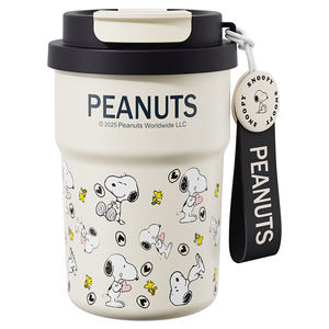 Tasse à café Snoopys en acier inoxydable 304, double paroi isolée, gobelet de voyage portable avec couvercle à pendentif, gourde sportive pour activités de plein air - Product Image 3