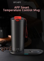 OEM/ODM Taza de Café de Viaje de Acero Inoxidable de 18 oz con Bluetooth, Control por Aplicación Electrónica, Autocalentamiento Inalámbrico y Pantalla de Temperatura