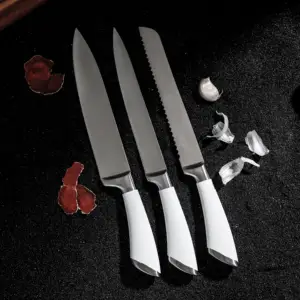 Hot Sale 5pcs Stainless Steel Cooking Cutter Knives Chef Knife Set With Wood Knife Block