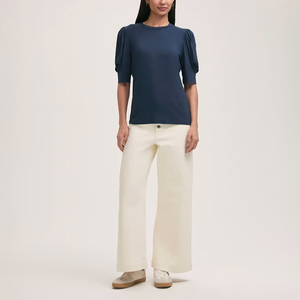 Haut à manches bouffantes en jersey respirant anti-boulochage de haute qualité personnalisé - Product Image 3