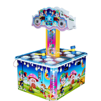 Máquina de Juegos Arcade de Martillo Operada con Monedas para 2 Jugadores, Juego de Golpear Ranas y Ratones, Consola de Juegos de Redención para Niños