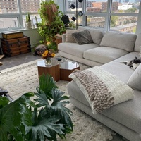 2-teiliges Modulares Langlebiges Modernes L-förmiges Ecksofa-Set für Wohnzimmer, Villa, Park & Schulgebrauch