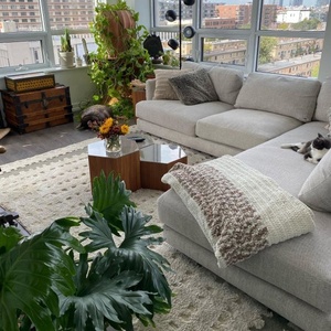 Sofá Seccional de Terminal, mueble cómodo y suave para el hogar, sala de estar, 2 piezas