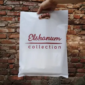Nueva bolsa de mano de plástico al por mayor, bolsa de plástico de regalo de compras de Etiqueta Privada, bolsas de plástico OEM con logotipo