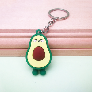 Avocado Custom Made PVC 3D Fruit Keychain for Car Pendants Promotional Gifts - Product Image 2