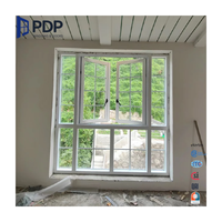 Ventana Francesa Abatible de Aleación de Aluminio Serie 40 Tradicional PDP con Rejillas de Vidrio Templado para Cocina