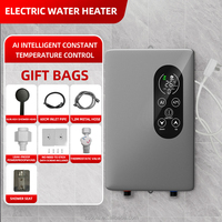 Pemanas Air Listrik Instan Pintar 3500W-5500W - Pemanas Air Panas Tanpa Tangki yang Dipasang di Dinding 120V-240V untuk Dapur & Kamar Mandi