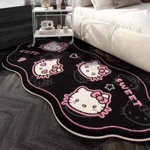 Plush Faux Cashmere Floor Mat Cute Soft Thickened Shaggy <strong>Rug</strong> for Bedroom Bedside Living Room Sofa Side - Product Image 3