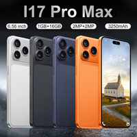 Nouveauté - Téléphones mobiles à bas prix, double SIM, version mondiale, Android I17 Pro Max, smartphone, téléphones portables, écran HD de 6,56 pouces