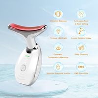 Masseur chauffant intelligent pour le cou et le visage en forme de U, appareil de lifting du visage avec 3 modes, rechargeable par USB, vibration électrique, soin de la peau, ABS