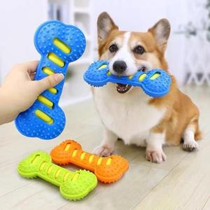 Natural Rubber <strong>Dog</strong> Chew <strong>Bone</strong> Squeaky Noise-Making Toy Aggressive Chewers Tough <strong>Dental</strong> Molar Stick for Medium Large <strong>Dogs</strong> - Product Image 1