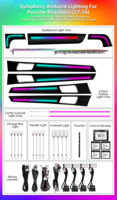 Éclairage d'ambiance Cardoo pour Porsche Panamera 971 972 2017-2024 SWB, amélioration de l'intérieur, éclairage dynamique symphonique, accessoires