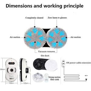 Aspirador de vidrio completamente automático más popular <span class=keywords><strong>Robot</strong></span> de limpieza de ventanas doméstico con <span class=keywords><strong>control</strong></span> remoto de un botón - Product Image 5