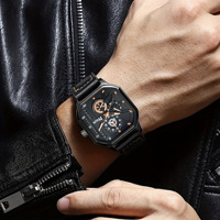 HBC Ensemble Cadeau d'Affaires de Luxe 5 Pièces pour Homme : Montre, Ceinture, Portefeuille, Porte-clés et Lunettes – Nouvelle Collection à Succès