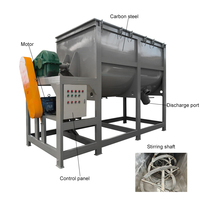 Mélangeur de poudre de briquettes de béton de mortier sec de 500kg avec mélangeur horizontal de ruban de chaleur