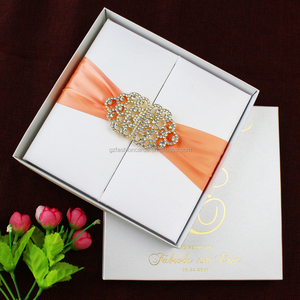 Boîtes en soie pour emballage, cartes d'<span class=keywords><strong>invitation</strong></span> enroulées avec ruban et boucle, décoration en tissu, invitations pour mariages de luxe - Product Image 4