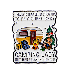 Pin esmaltado con frases de CAMPING LADY, broche, insignia para mochila, accesorios de ropa, joyería divertida, regalos para amigos - Product Image 3
