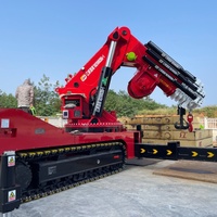 Grue sur chenilles tout-terrain JW, commande à distance 360°, capacité 65000 kg, moment de levage 2600 KN.M, hauteur de levage maximale 18200 mm, chenilles en caoutchouc