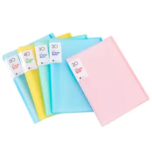 Carpeta de archivos de oficina de plástico de tamaño A4 personalizada YAHOU, carpeta impermeable de Material PP transparente duro de Color caramelo para documentos de estudiantes