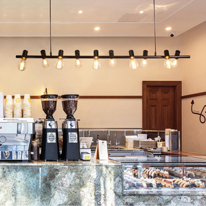 Lustre de restaurant américain Personnalité créative Bande lumineuse <span class=keywords><strong>Caisse</strong></span> enregistreuse Caf Bar Light Milk Tea Shop Lampe de style industriel - Product Image 1