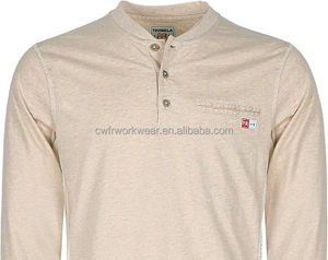 Venta al por mayor personalizado CAT 2 Soldadura seguridad resistente al fuego 100% algodón enclavamiento tejido ignífugo FR Henley camisas - Product Image 2